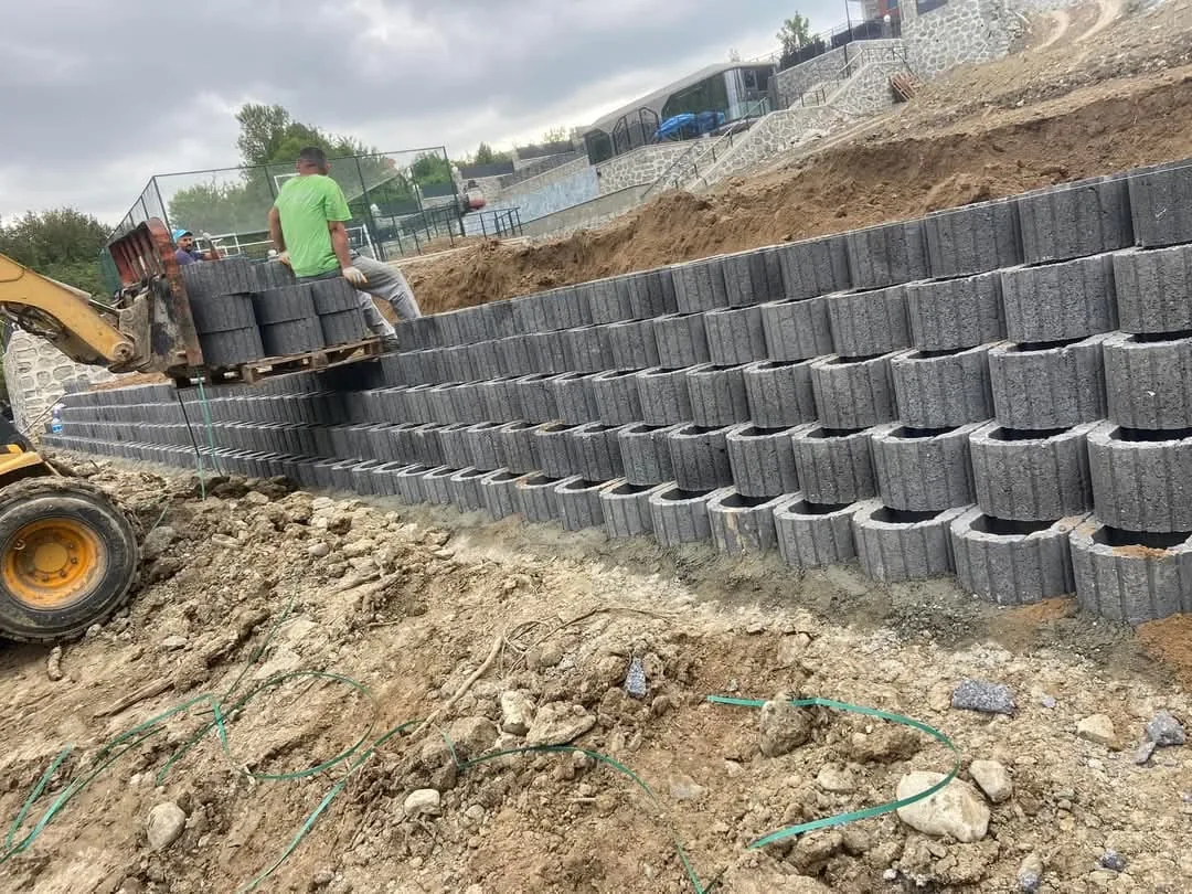 Villalar Bölgesi Peyzaj Taş Bordür