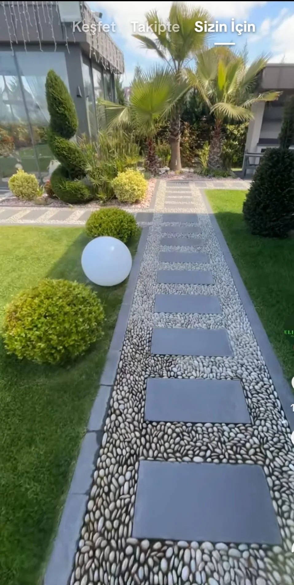 Villalar Bölgesi Peyzaj Taş Bordür