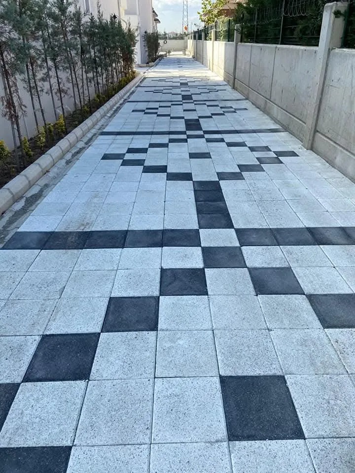 Villalar Bölgesi Peyzaj Taş Bordür